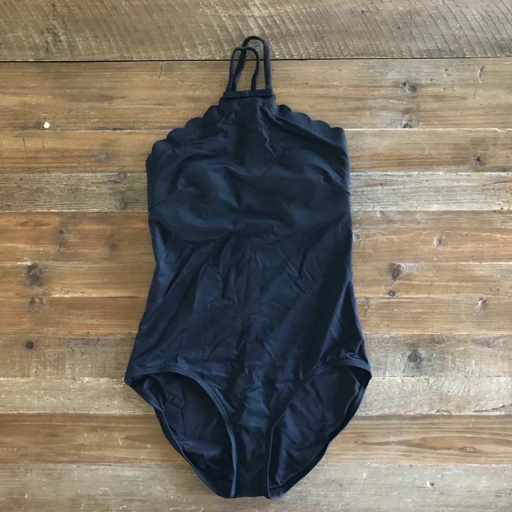 NWT Kate Spade Scalloped High-Neck One-Piece, XS